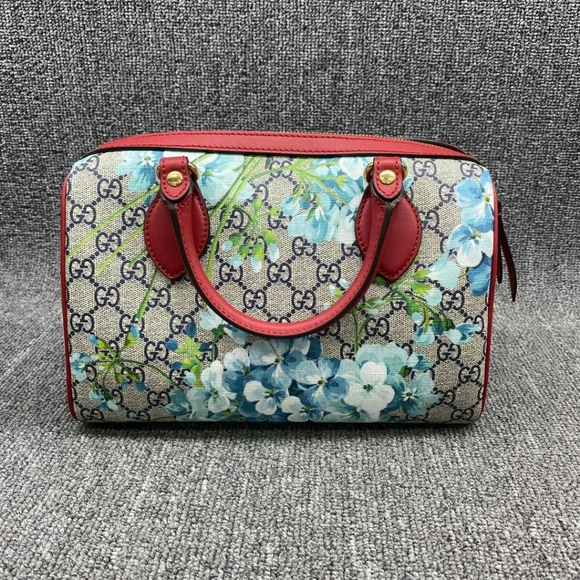 100% Authentic Gucci Blooms Boston Canvas Crossbody Bag - Picture 2 of 16